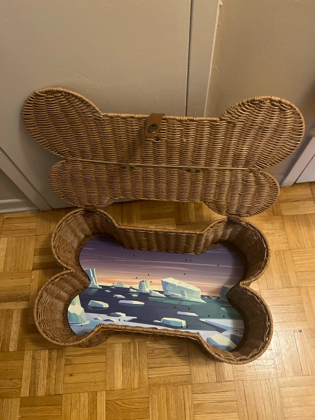 Wicker Bone-Shaped Storage Basket - photo 2