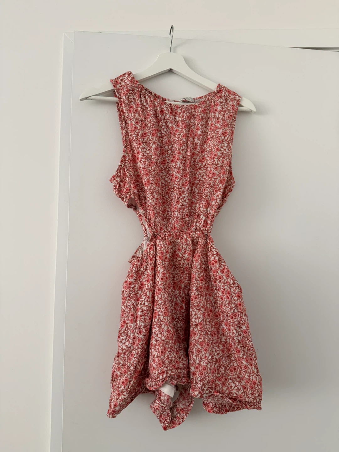 Women's Red Floral Romper