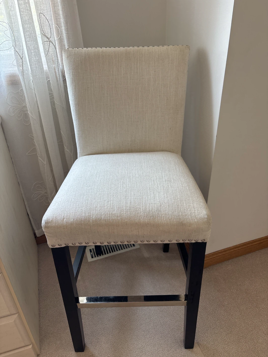 Upholstered Bar Stool with Handle - photo 2