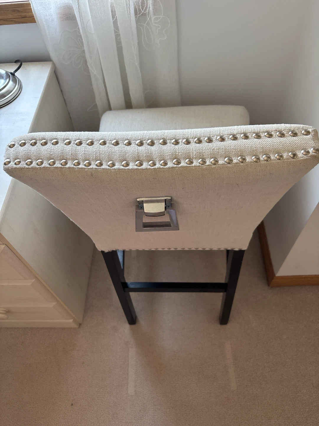 Upholstered Bar Stool with Handle - photo 4