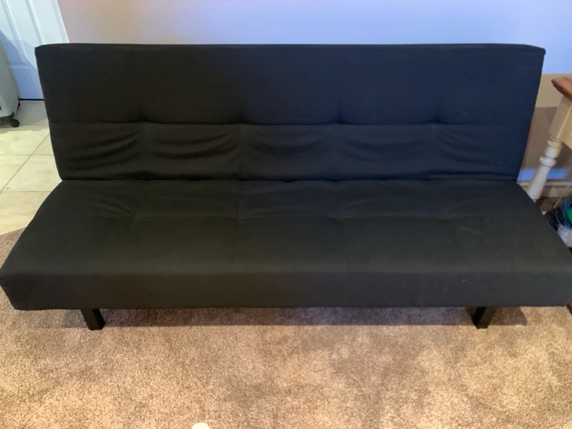 IKEA Black Futon – Reclines & Converts to Bed