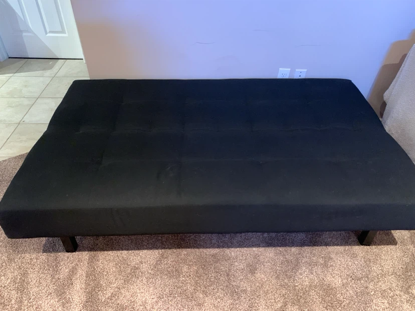 IKEA Black Futon – Reclines & Converts to Bed - photo 2
