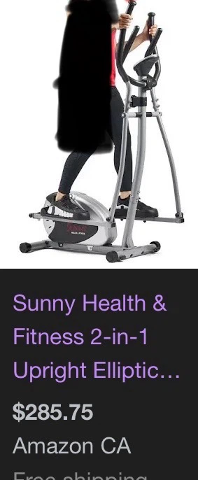 Sunny Health & Fitness 2-in-1 Upright Elliptical