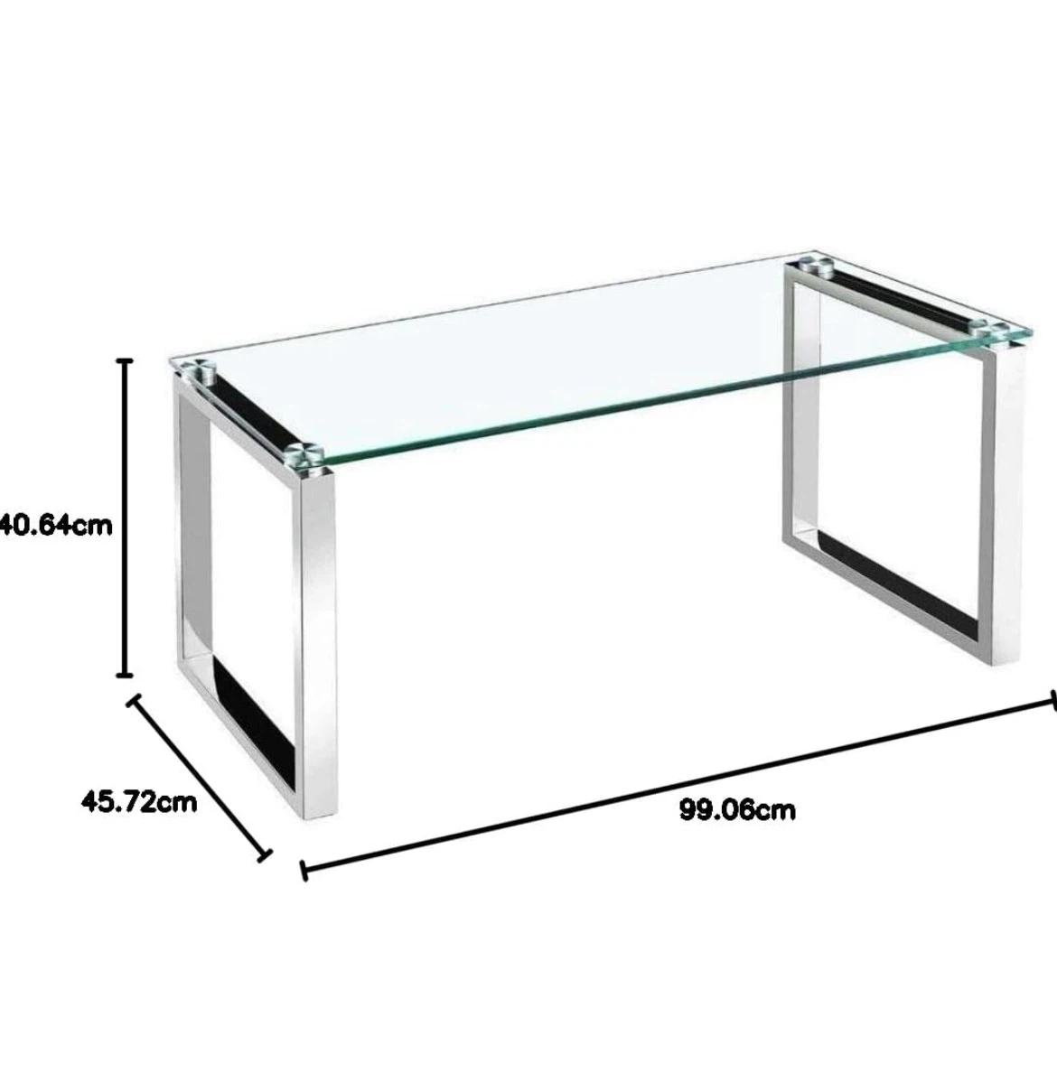 Glass and Chrome Coffee Table - photo 2
