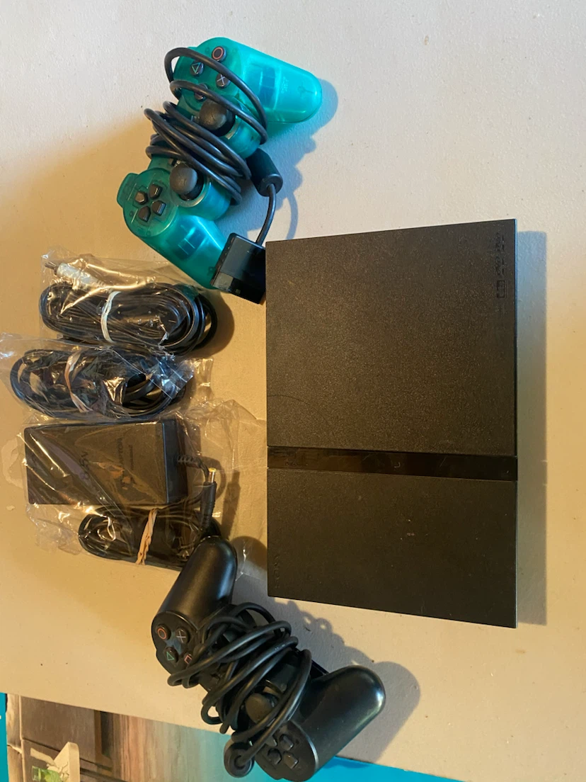 Sony PlayStation 2 Console with Controllers and Accessories