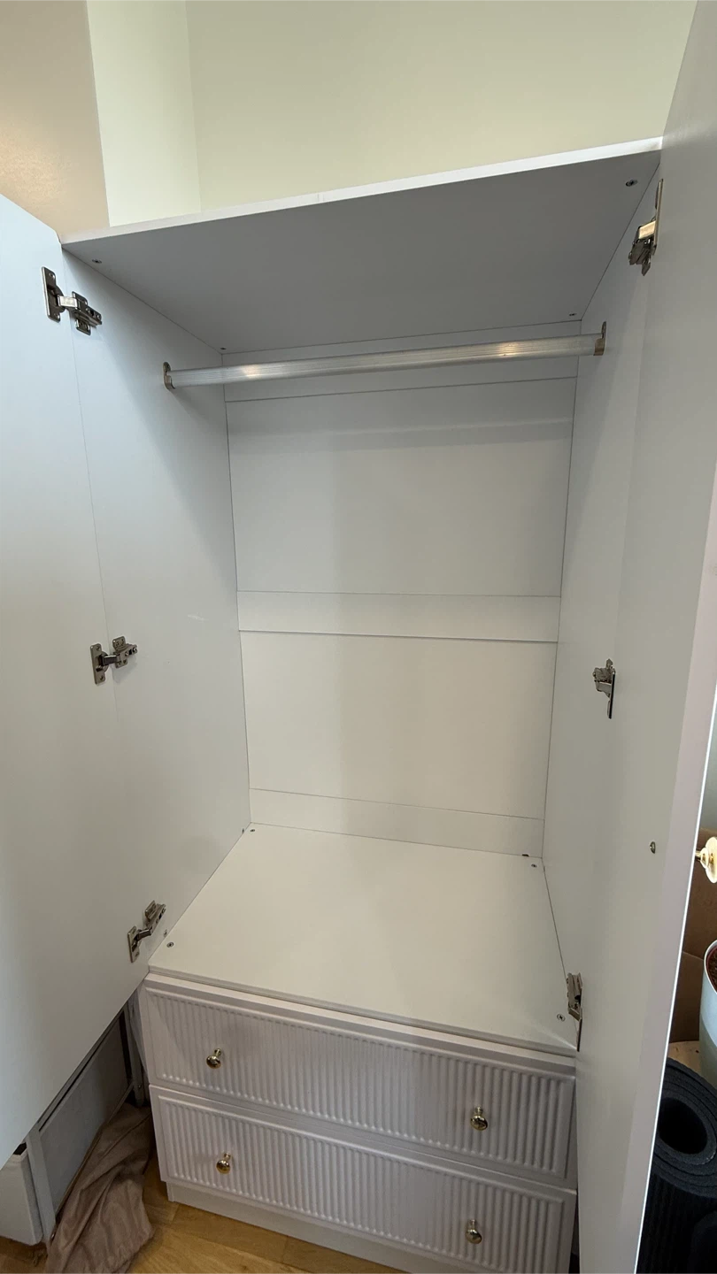 White Armoire Wardrobe with Drawers - photo 2
