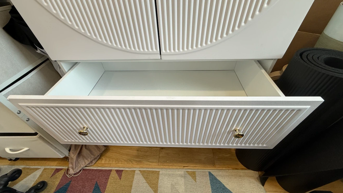 White Armoire Wardrobe with Drawers - photo 3