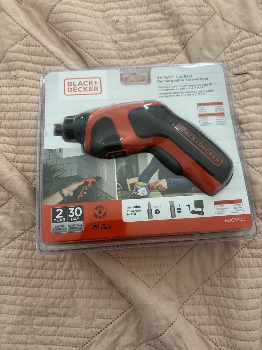 BLACK+DECKER 4V MAX Cordless Rechargeable Screwdriver