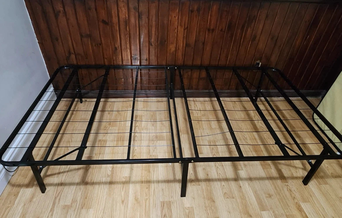 Twin Mattress and Metal Bed Frame - photo 2
