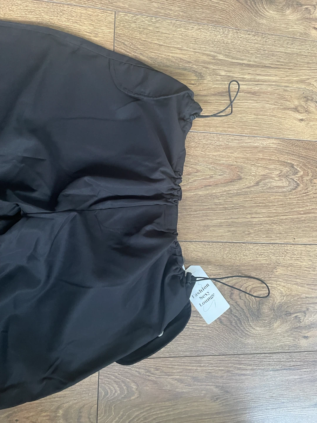 BNWT Black Parachute Pants With Drawstrings - photo 2