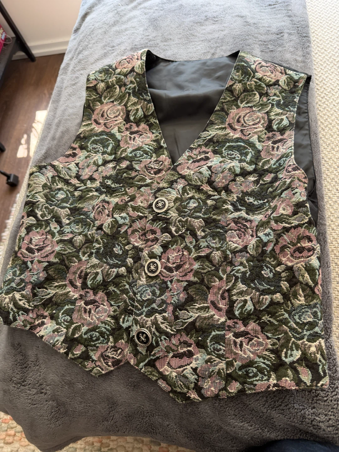 Floral Brocade Vest