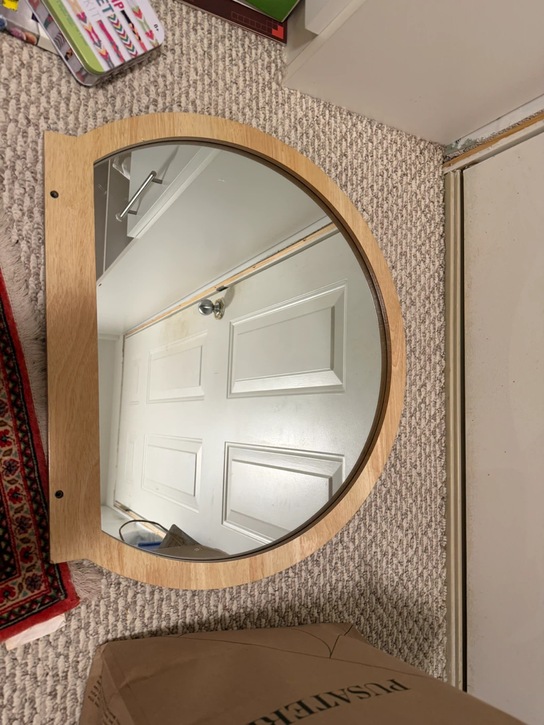 Wooden Framed Arch Mirror - photo 2