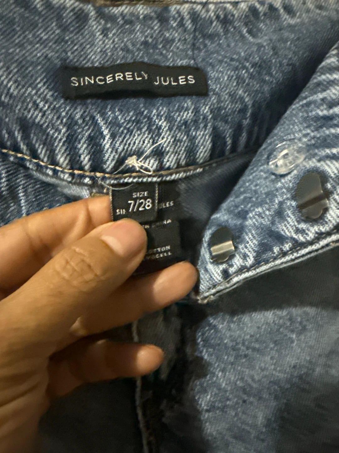 Sincerely Jules Acid Wash Denim Jeans Size 7/28 - photo 3