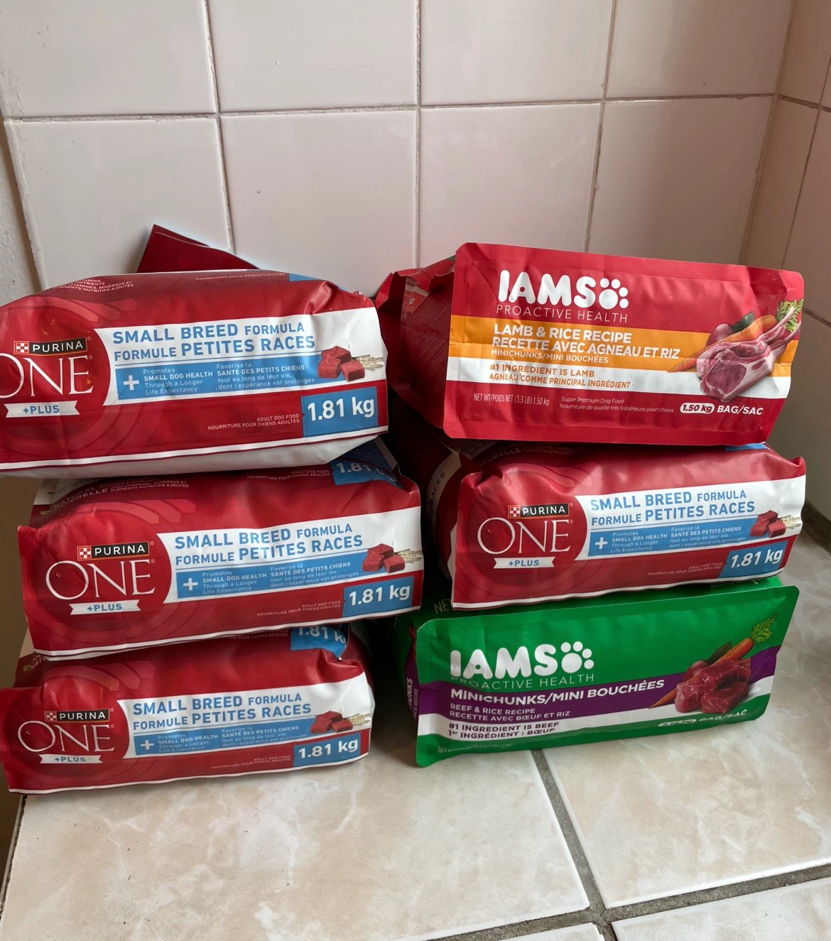 6 Bags Brand New Dog Food ($5 Each)