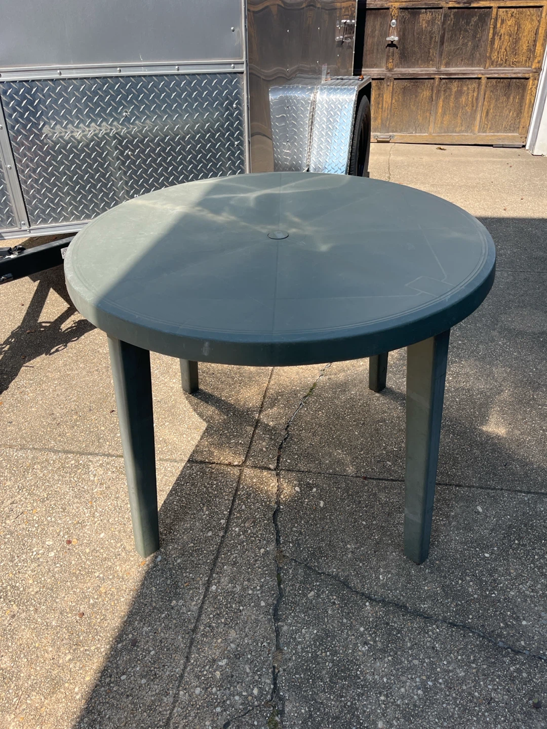 38” Round Plastic Outdoor Table - photo 2