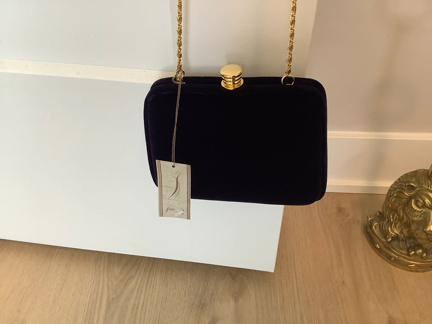 #2 Navy Blue Velvet Clutch 🐞 - photo 2