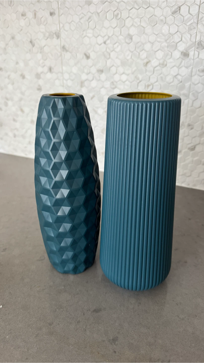 Teal Vases Set of 2