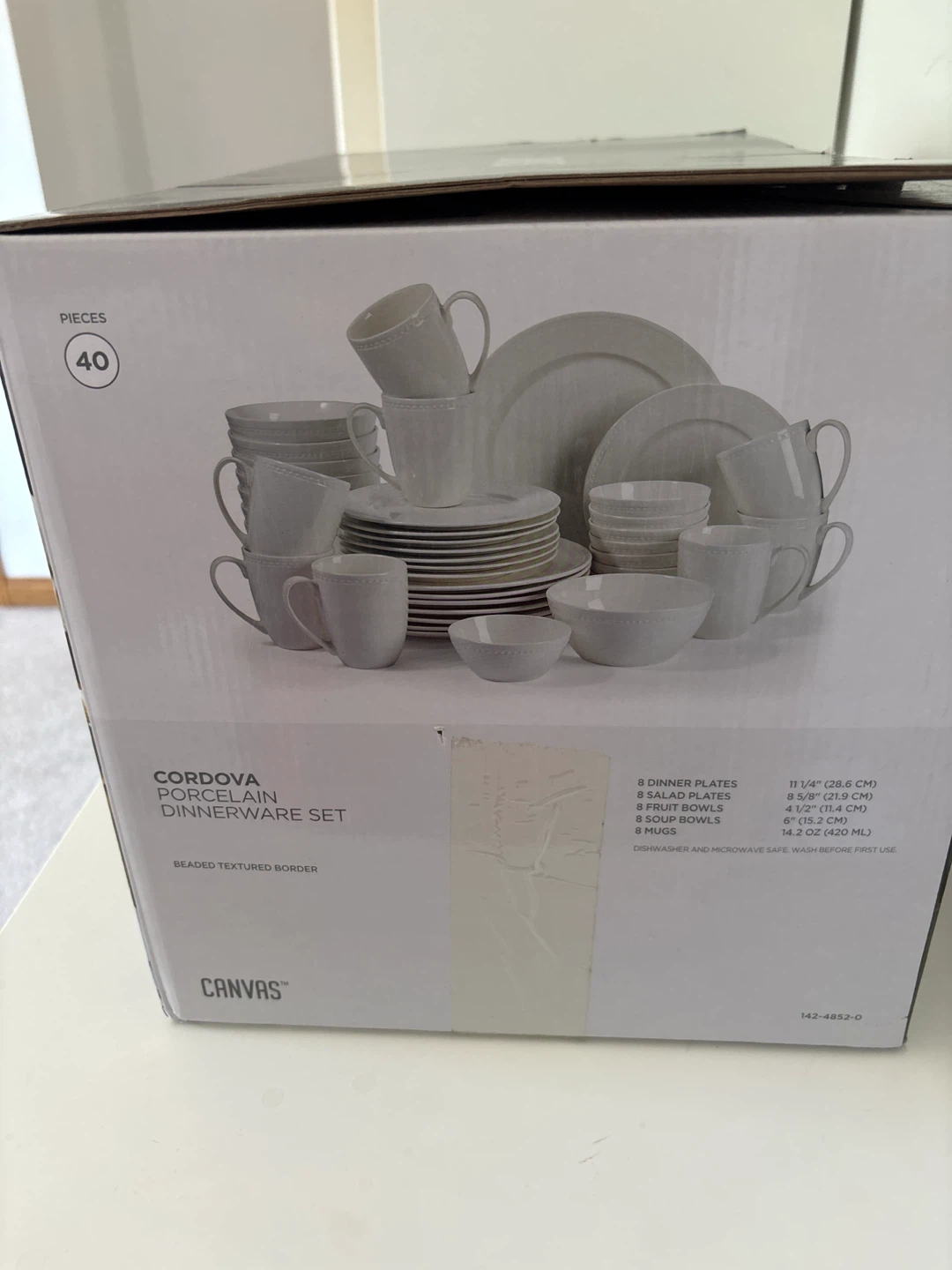 Canvas Cordova 40-Piece Porcelain Dinnerware Set - photo 2