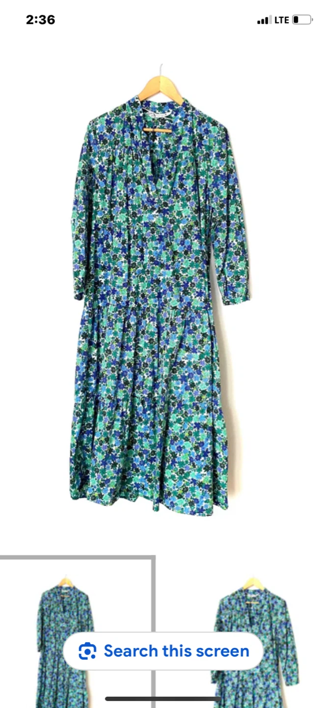 ZARA Floral Print Midi Dress