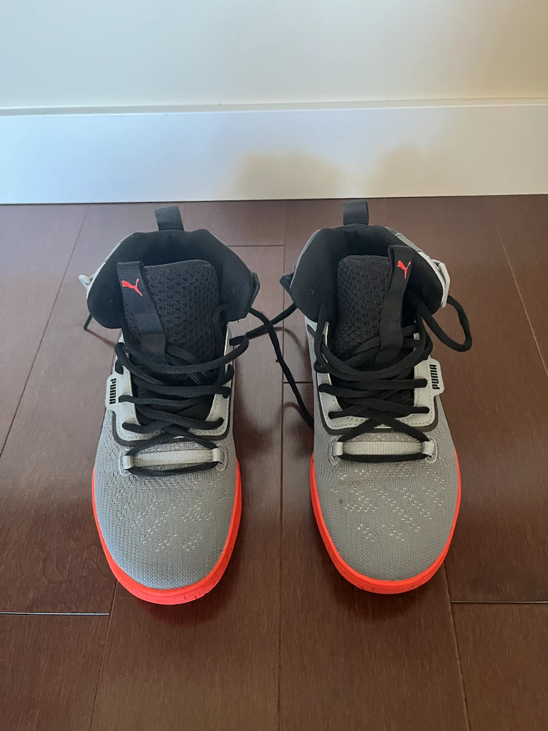 Puma Mid-Top Basketball Shoes - Grey/Orange - photo 3