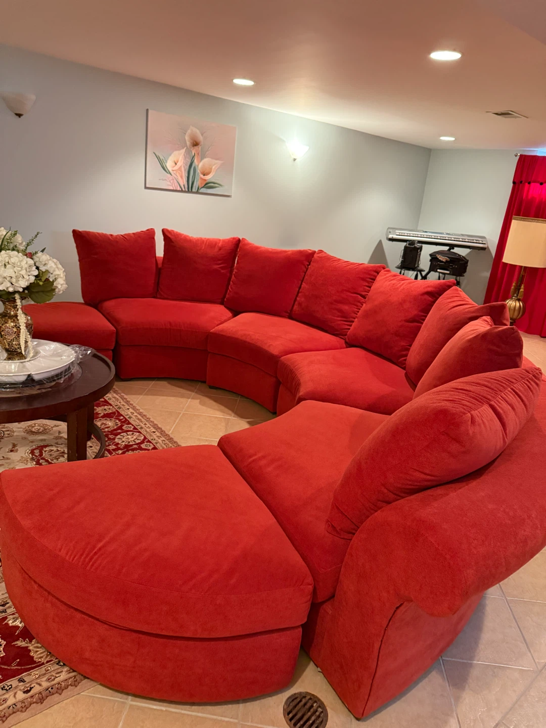 Corner around sofa