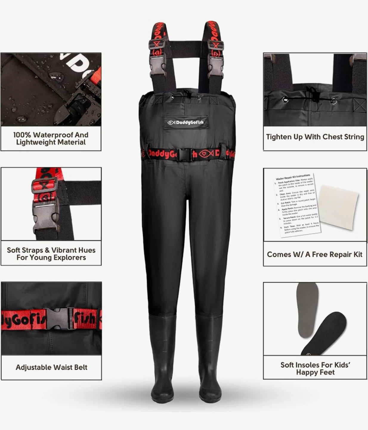 GoFish Fishing Waders Men us 10