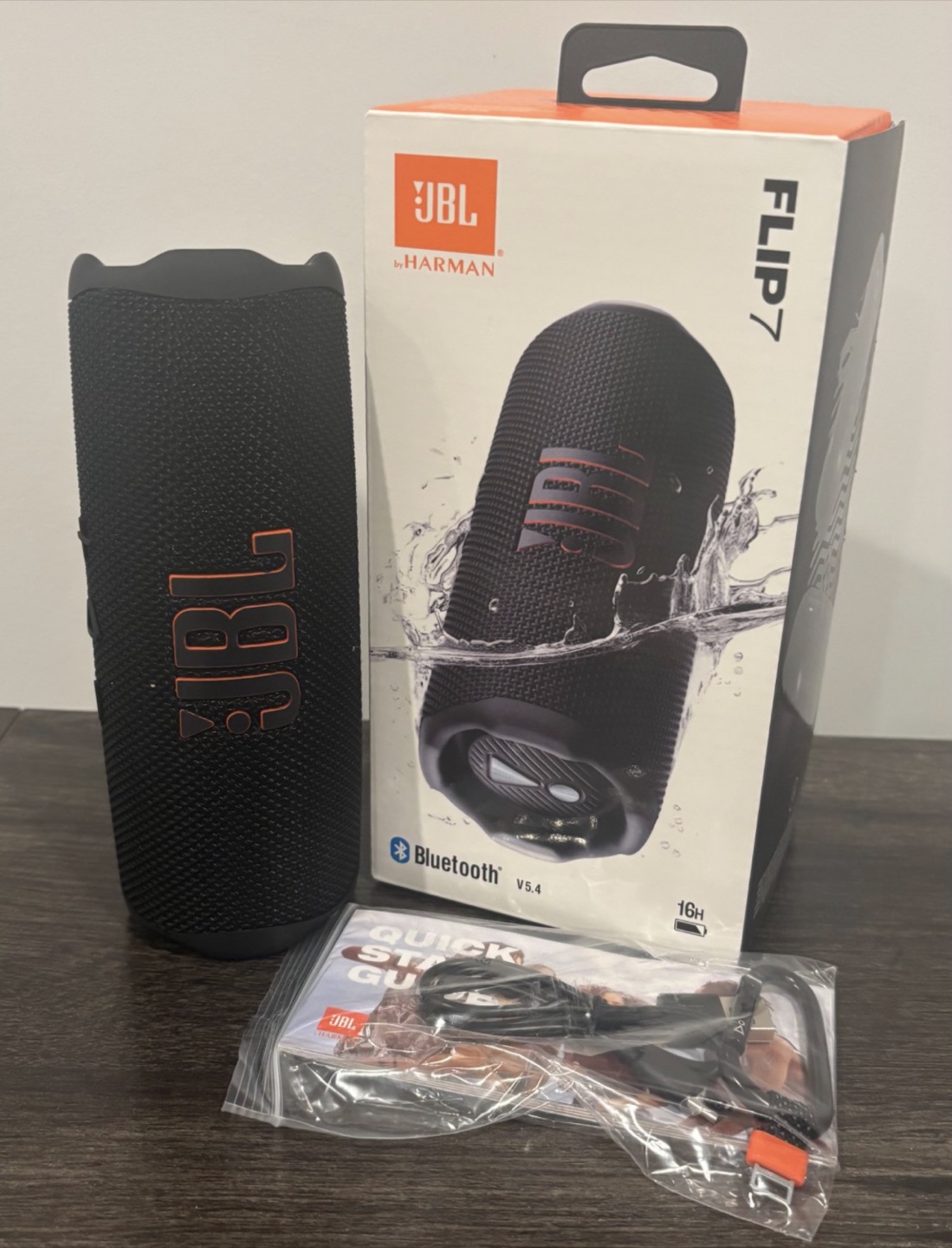 JBL Flip 7 Bluetooth Portable Waterproof Speaker- Black!