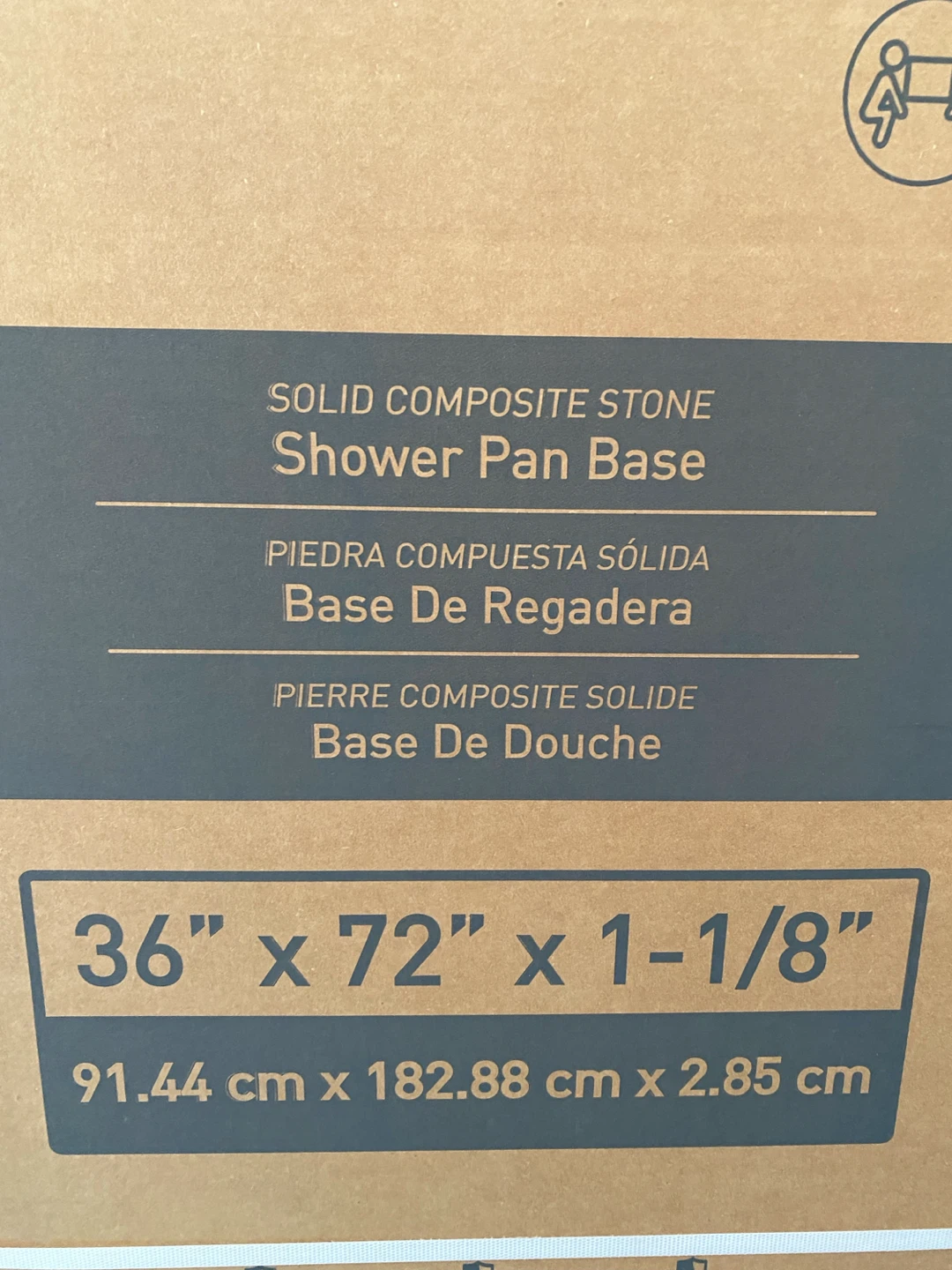 Castico Arcadia Solid Composite Stone Shower Pan Base 36" x 72" - photo 3