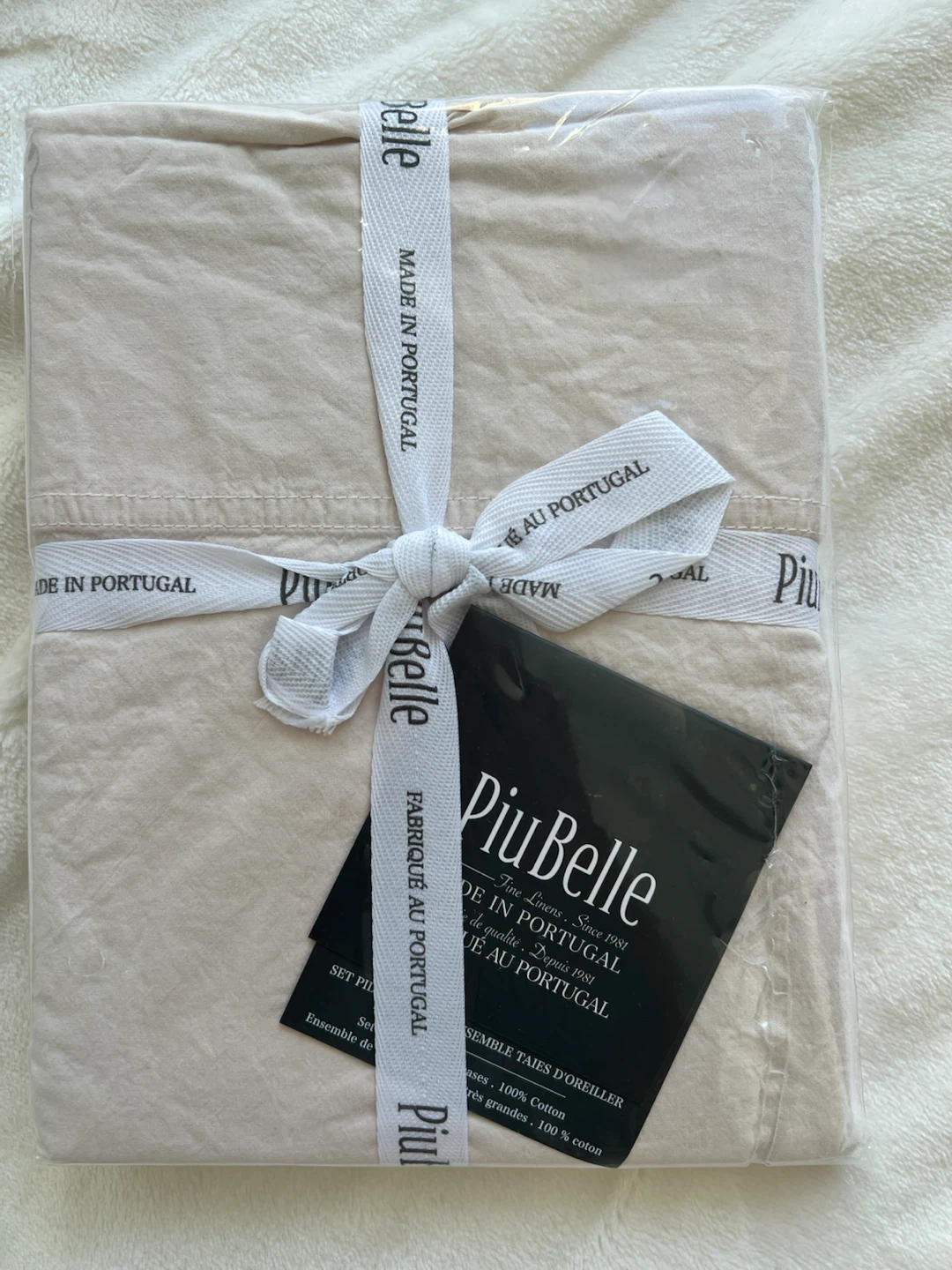 PiuBelle Set of 2 King Pillowcases - 100% Cotton