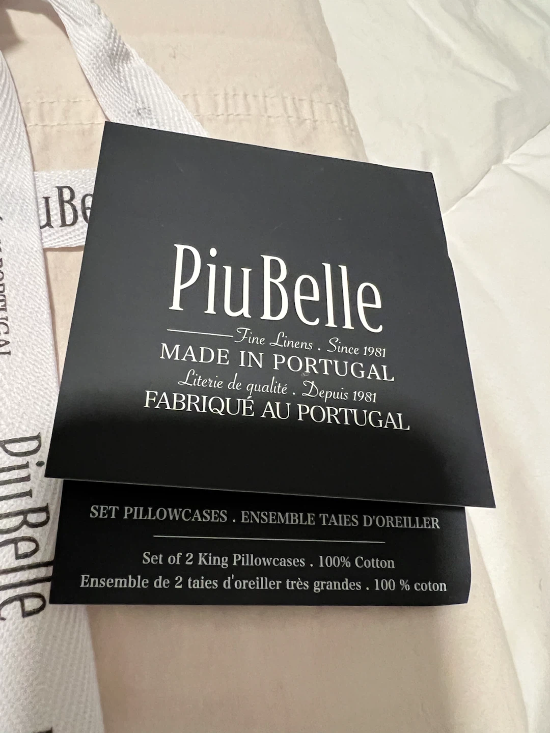 PiuBelle Set of 2 King Pillowcases - 100% Cotton - photo 4