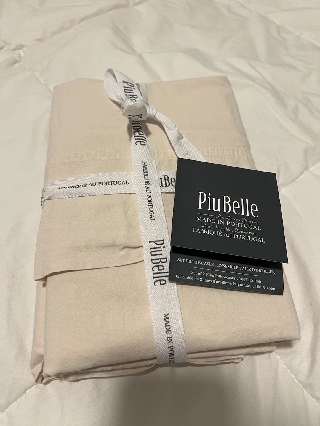 PiuBelle Set of 2 King Pillowcases - 100% Cotton - photo 5