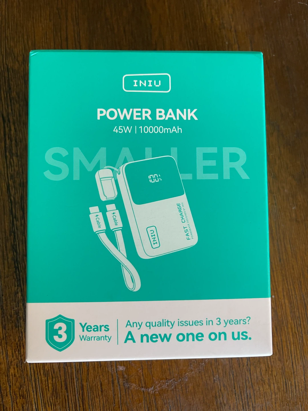 INIU Power Bank 10000mAh Green ( OPEN BOX NEVER USED )