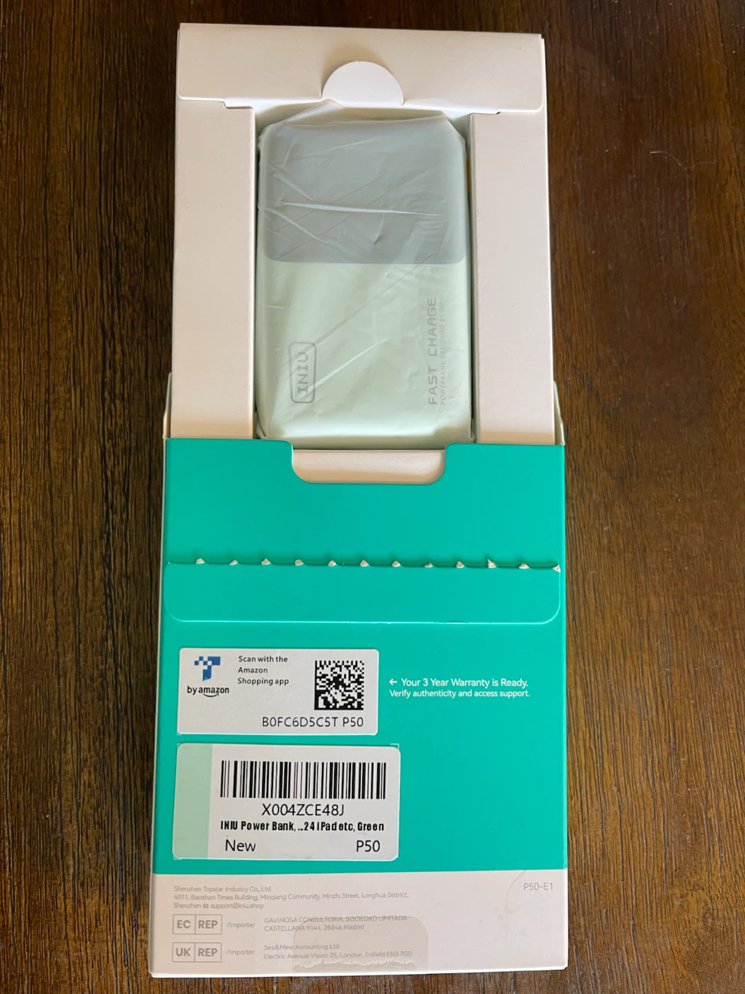 INIU Power Bank 10000mAh Green ( OPEN BOX NEVER USED ) - photo 4