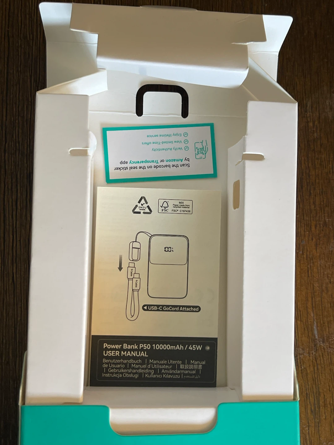 INIU Power Bank 10000mAh Green ( OPEN BOX NEVER USED ) - photo 5