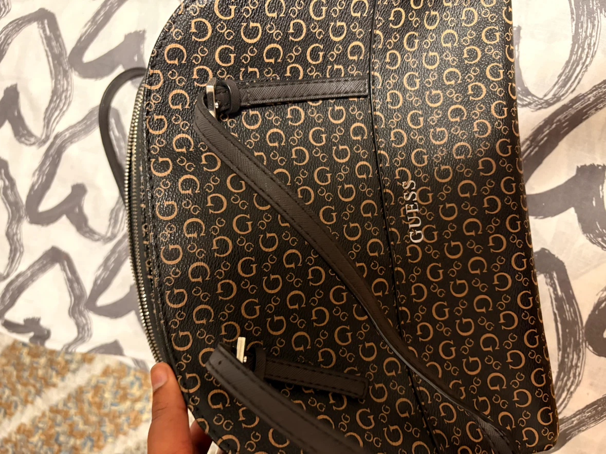 Guess Monogram Satchel Bag