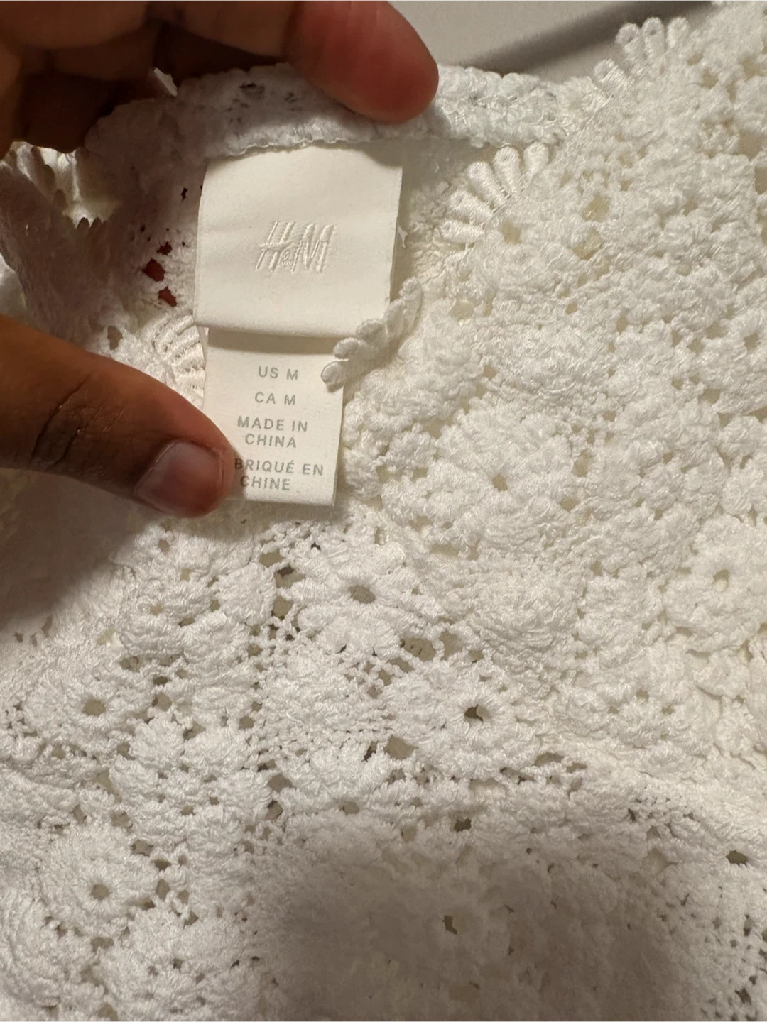 H&M Crochet Bodysuit White Size M - photo 3