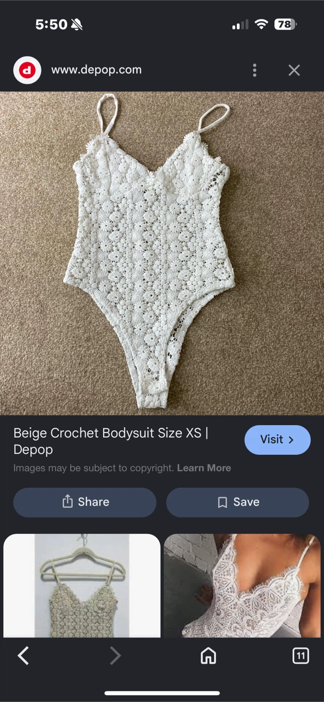 H&M Crochet Bodysuit White Size M - photo 4