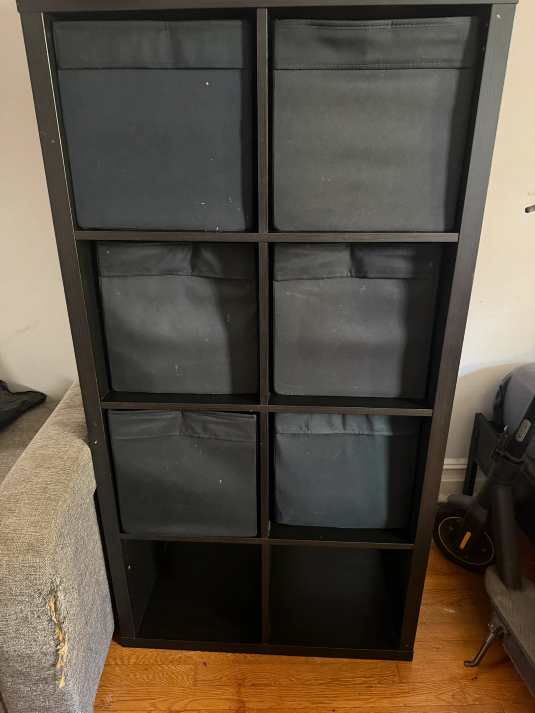 Black 8-Cube Storage Shelf - photo 3