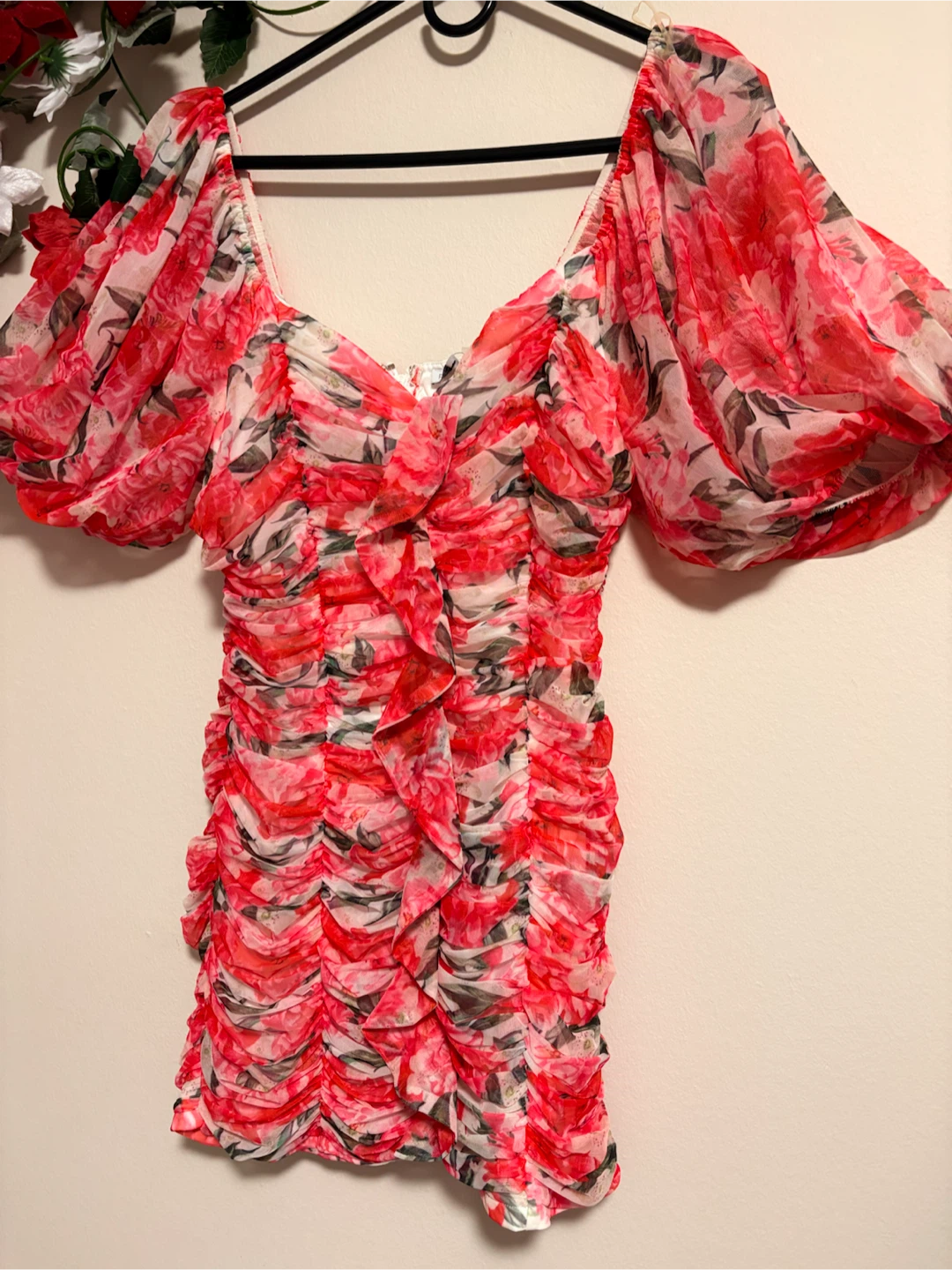 Fashion Nova Floral Ruched Dress - photo 4