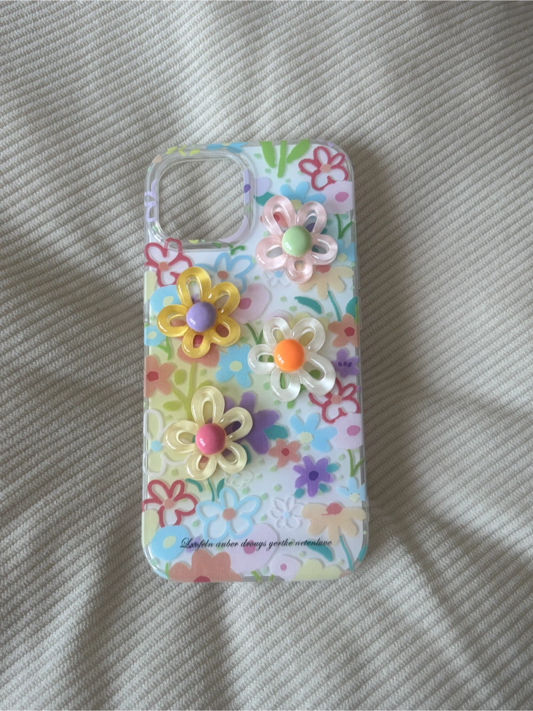 iPhone 15 Case with 3D Floral Embellishments