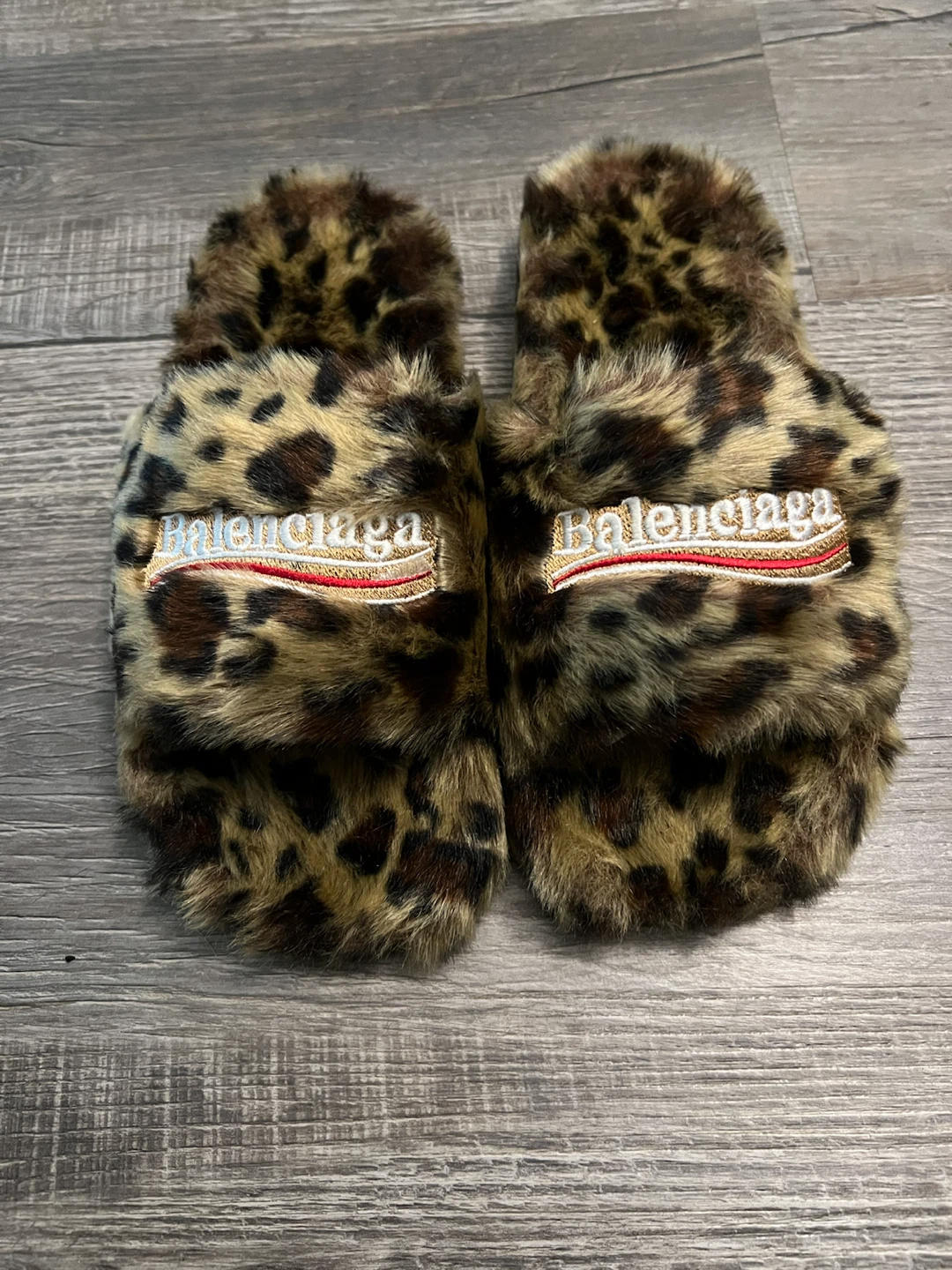 Balenciaga Leopard Print Furry Slides - photo 3