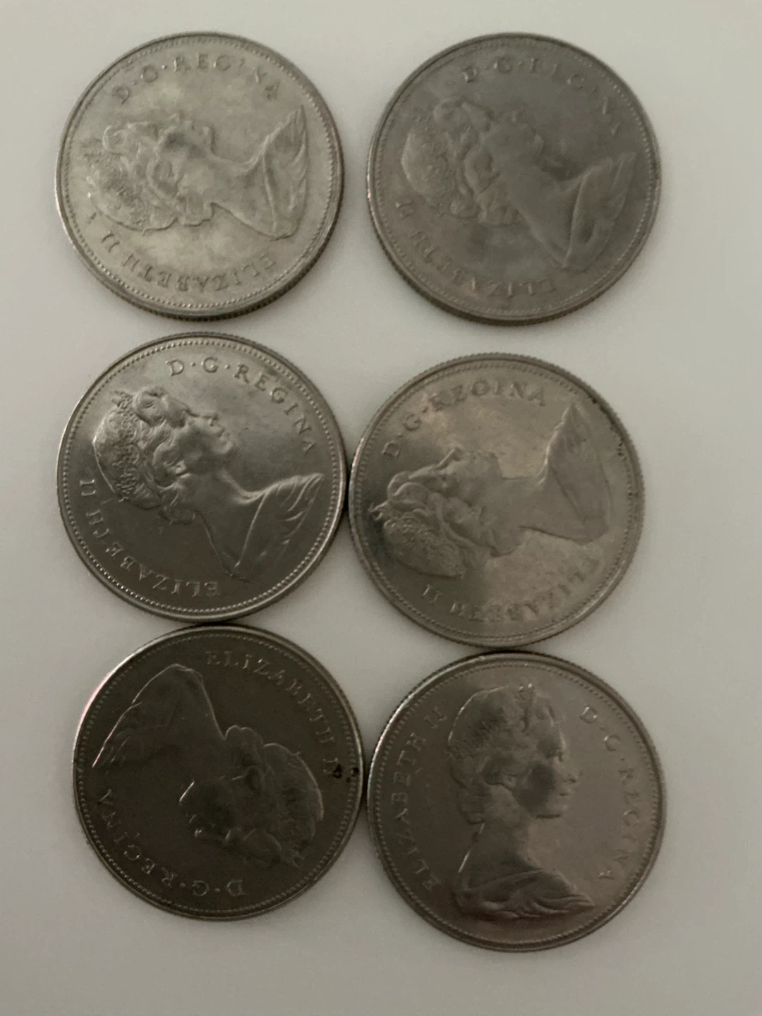 Vintage 6 Canadian 50 Cent Coins - photo 2