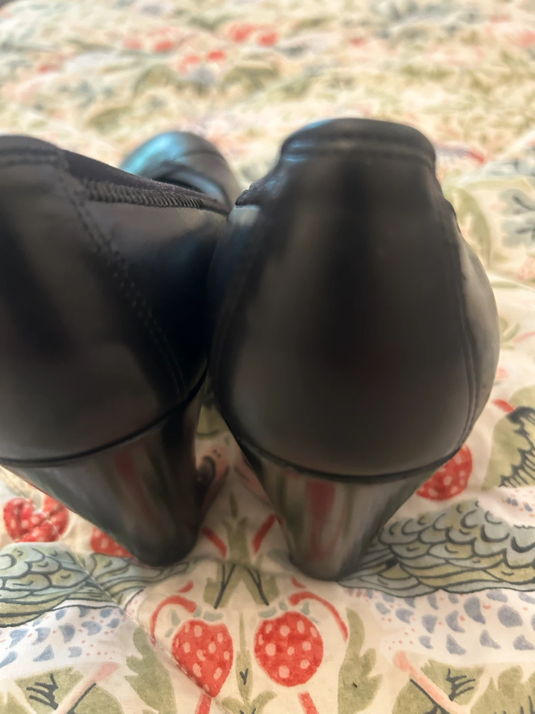 ECCO Black Leather Heels