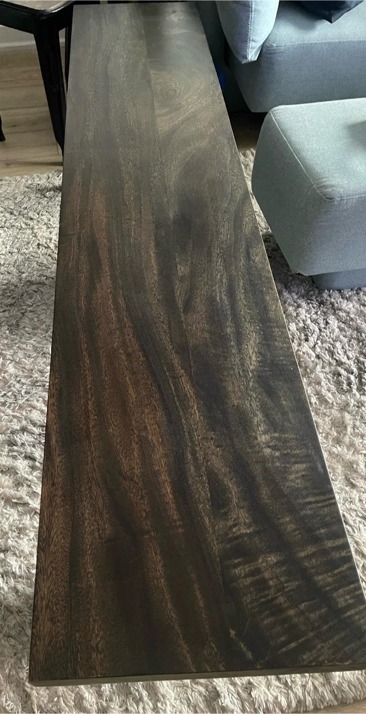 Live Edge Dining Table with Metal Legs and bench set for sale - photo 4