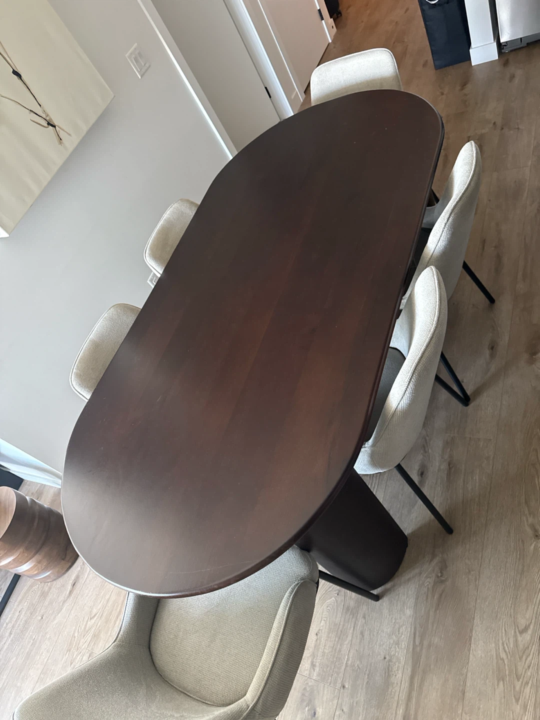 Dark Wood Oval Dining Table - photo 4