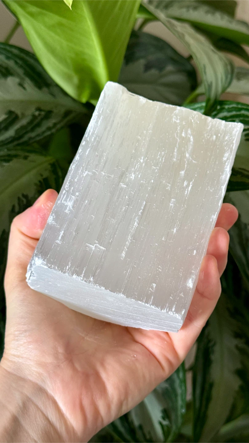 Genuine Large Moroccan Selenite Crystal Chunk - photo 5