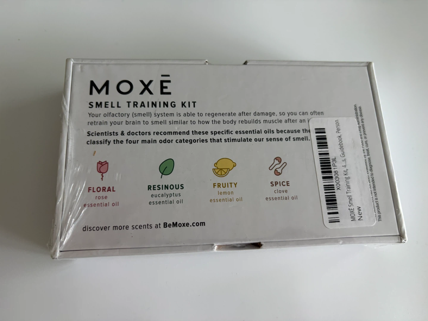 New MOXĒ Smell Training Kit, 4 Essential Oils, - photo 3