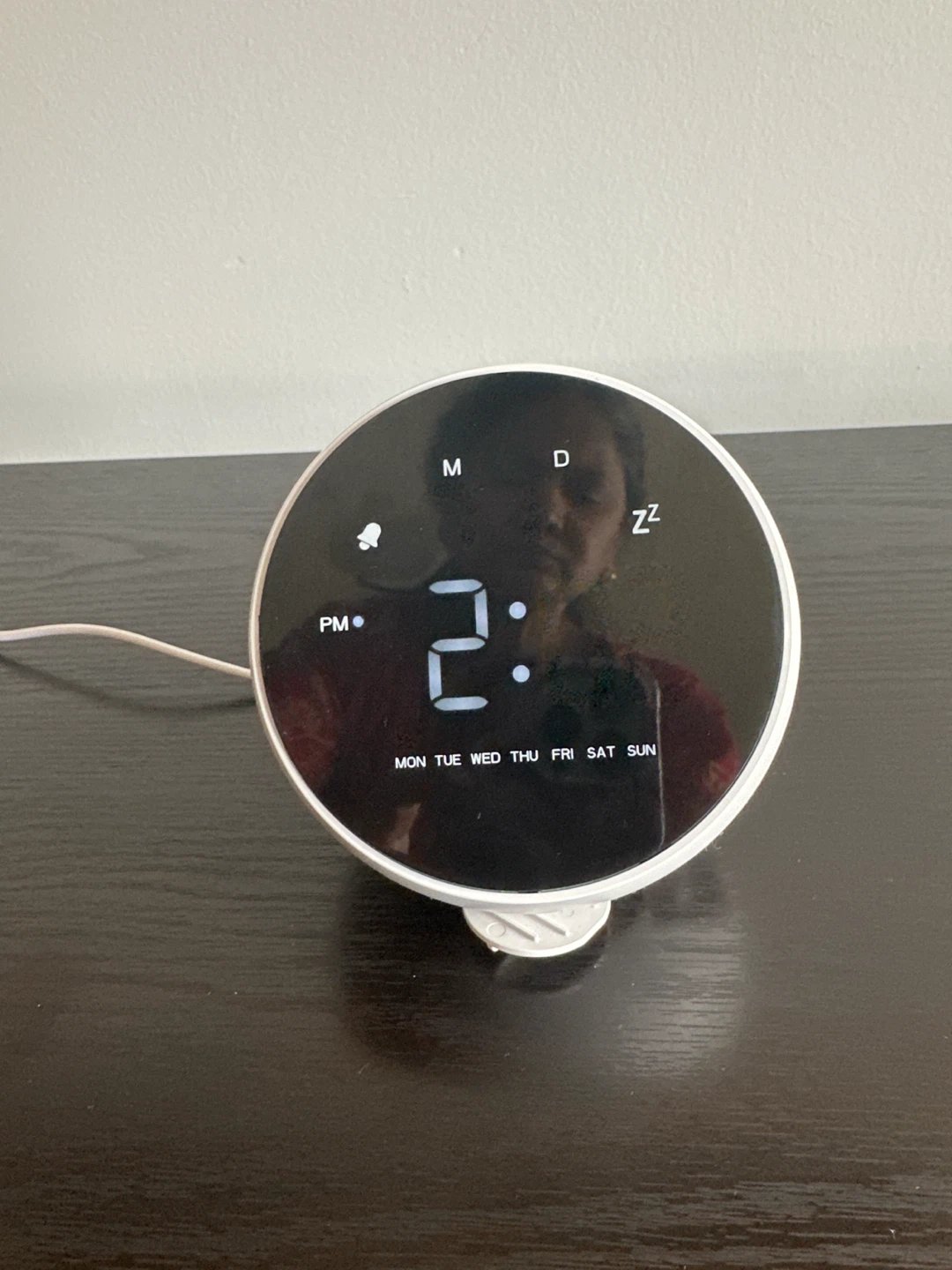 White Digital Alarm Clock - photo 2