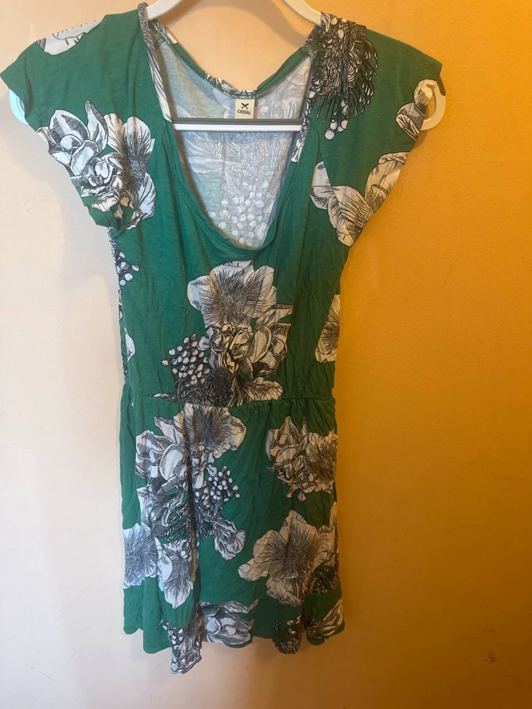Casual Green Floral Dress M/M
