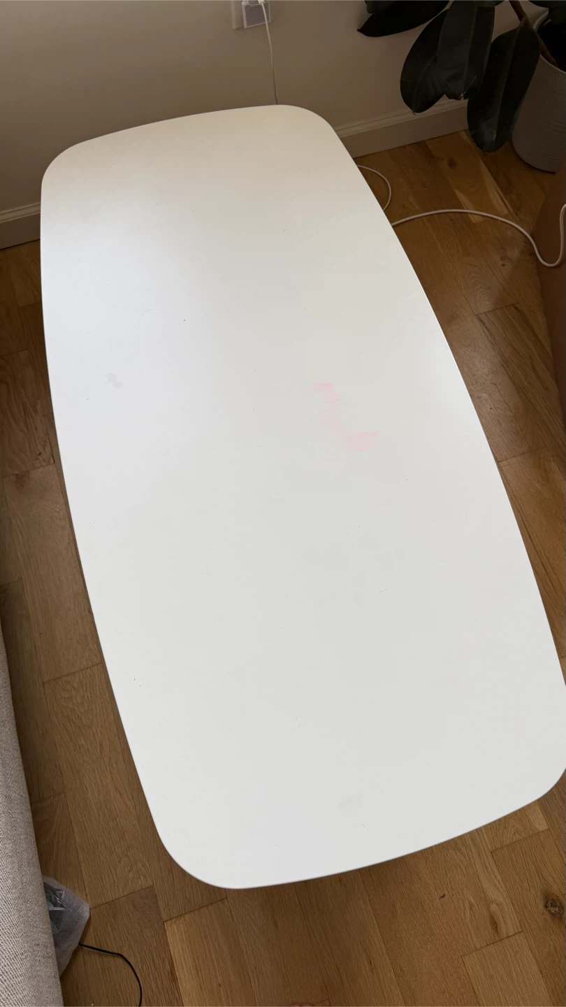 White Coffee Table 46” long x 23” wide - photo 3